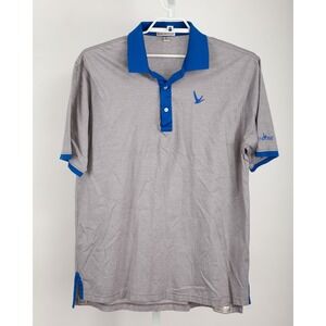 Peter Millar Polo Shirt Men Extra Large Gray Blue Grey Goose Logo